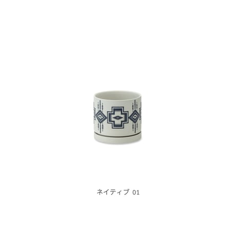 NATIVE CERAMIC POT 03 / マットな質感に繊細で美しい柄を施したパターンポット / NATIVE , PAISLEY , TRIBAL