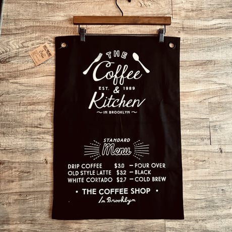 INTERFORM / 壁面に飾りたくなるCAFE TIME MAT / white , black 2枚セット / 45×65cm
