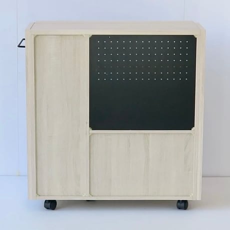 Oven Board 85 / 清潔感のあるスリムな収納家具 / WHITE WOOD / サイズ : W85xD40xH90cm