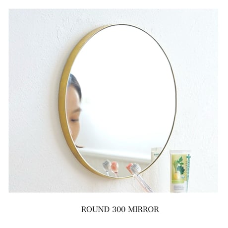 BRASS OVAL MIRROR 420 / 上質さをプラスして空間全体の完成度を上げてくれる真鍮ミラー / H42cm