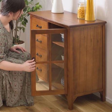 WOOD×GRASS CABINET / W80cmのコンパクトキャビネット