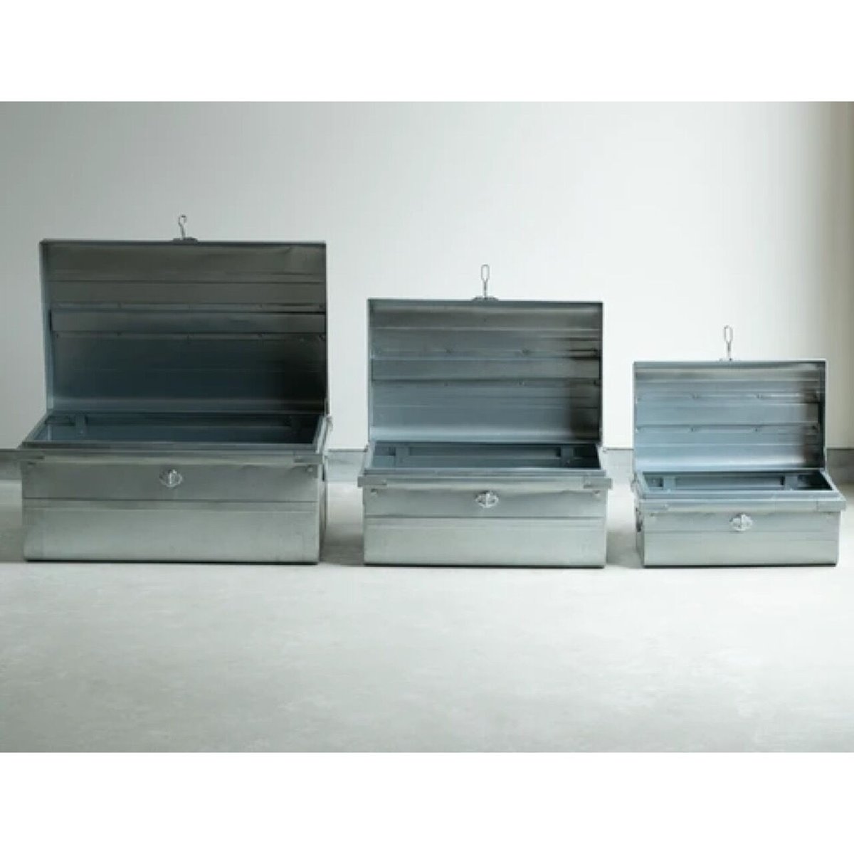 アンティーク ブリキ ツールボックス/トランクケース/55×34×22cm