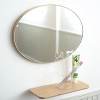 BRASS OVAL MIRROR 420 / 上質さをプラスして空間全体の完成度を上げてくれる真鍮ミラー / H42cm