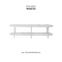 ROUND OPEN SHELF 02 / WHITE , BLACK / リビング /シェルフ/ オープンラック / サイズ : W155×D38×H45.5cm
