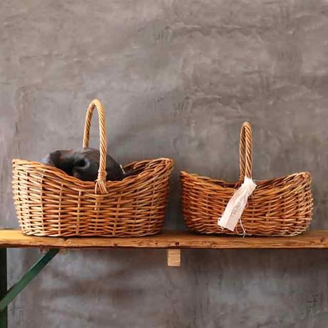 RATTAN BOAT BASKET / Sサイズ , Lサイズ / 天然素材で作り上げたこだわりの収納バスケット / AROROG