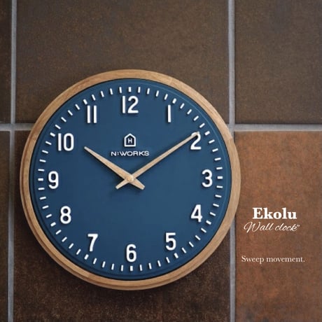 Ekolu wall clock" / エコル ウォールクロック / 掛け時計  北欧 ミッドセンチュリー  サイズ / Φ30×D3cm 1.0kg