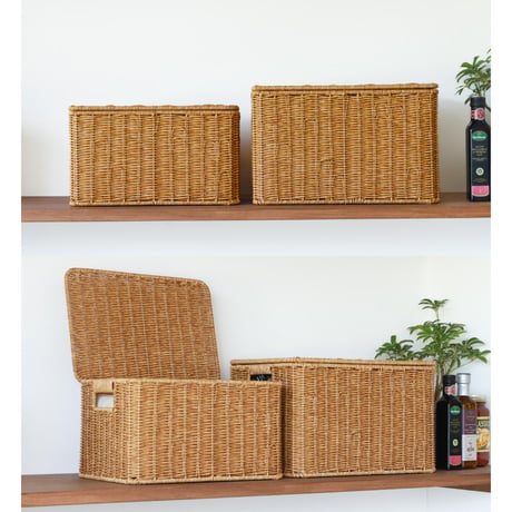 NATURAL STORAGE BOX / かご編みのナチュラルなデザインの収納ボックス / ナチュラルスタイリング / キッチン収納