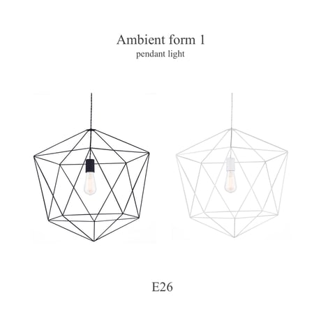 Ambient form1-pendant / white , black / アンビエントフォーム1ペンダント