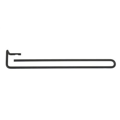 ren TOWEL HANGER / Sサイズ, Mサイズ / フェイスタオルを折らずに掛けられるスタイリッシュなタオルハンガー / ブラック ネジ付き