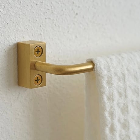 VOL towel holder / BRASS / ナチュラルでクラシカルなハイセンスタオルバー / シングルタイプ , ロングタイプ