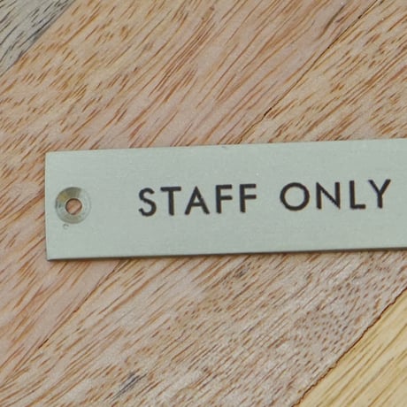 SIGN PLATE / STAFF ONLY / サインプレート アンティークゴールド