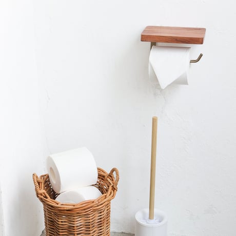 IRON×WOOD toilet paper holder / ANTIQUE BLACK , ANTIQUE GOLD/ トイレットペーパーホルダー / シングルタイプ