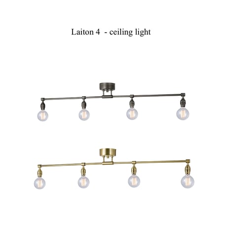 ARTWORK STUDIO / Laiton 4-ceiling light / シーリングライト / 天井照明 / 電球なし / アッシュブラック , ゴールド
