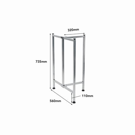 EXHIBITION TABLE LEG / 2pcs SET / 無機質な雰囲気のネジやボルトを使わないステンレステーブルレッグ