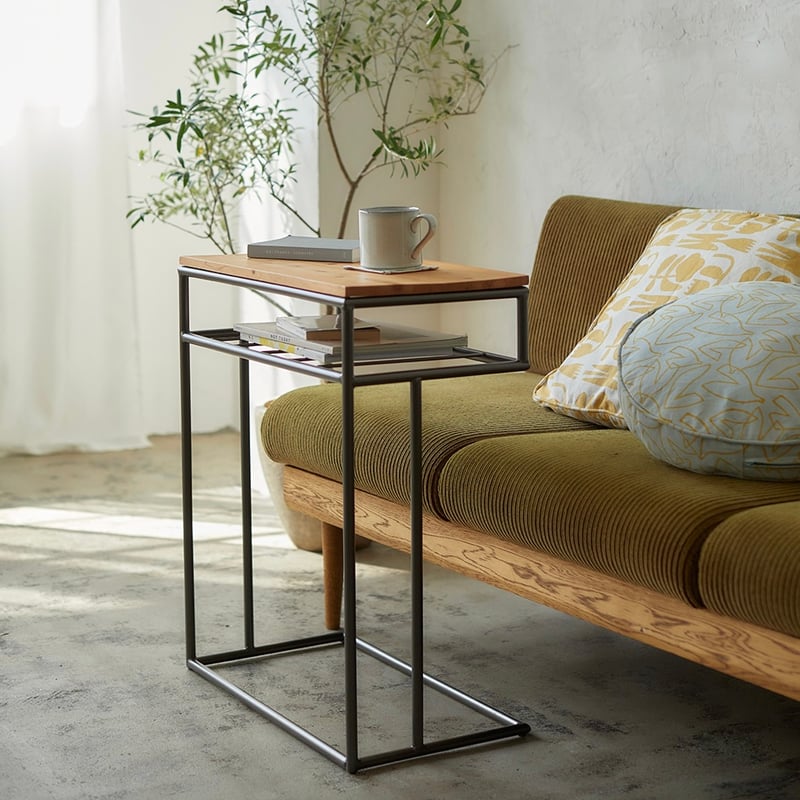 wood×iron サイドテーブル WOOD+IRON WIDE SIDE TABLE / ライフスタイルを快適にお部屋に