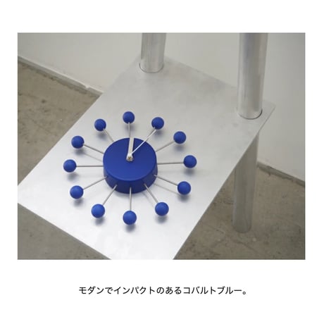 Aino sweepmovement clock / ivory , blue / 壁掛け時計 / 時計 / 無音 壁時計 / ウォールクロック 北欧 /リビング ダイニング