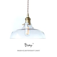 AXCIS ガラスペンダントライト / ガラスシェード BUMP バンプ / 真鍮灯具 ペンダント E26用 BR 60cm , 100cm / LED電球対応 / シーリングカバー無し / 電球なし
