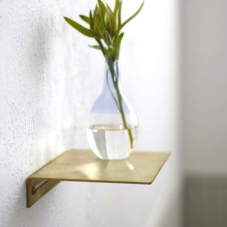 BRASS PLATE SHELF / 美しい真鍮素材のシェルフ / Sサイズ , Lサイズ