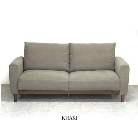 FABRIC SOFA /  ソファ / GRAY / NAVY /  KHAKI  / タモ材 / 帆布生地  / 2人掛けソファ / W1790×D860×H820mm SH420mm