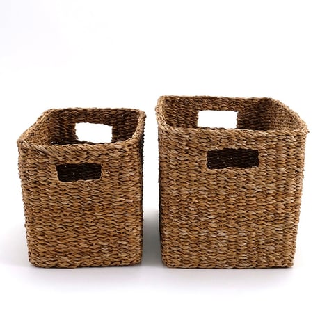 seaglass stocker basket / S , L セット / 置いてあるだけでサマになり シェルフに収まりやすいサイズ感のストッカーバスケット