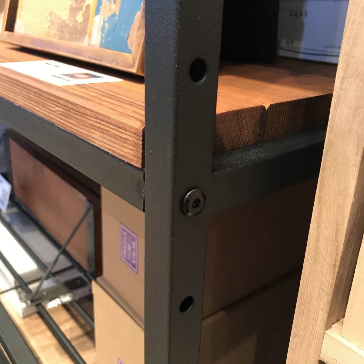 リン・ホーリン木製 3段シェルフ 引き出し付き リン・ホーリン木製 3段シェルフ 引き出し付き リン・ホーリン