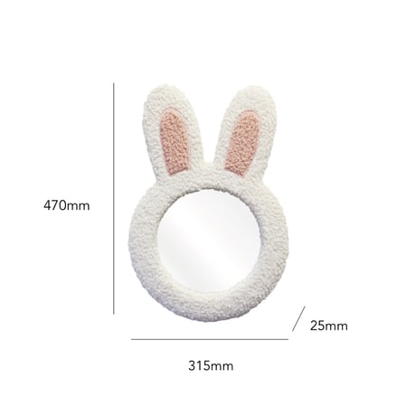 PUFFY ANIMAL MIRROR / teddy（くま）kitten（こねこ）bunny（うさぎ）/ 壁掛けミラー