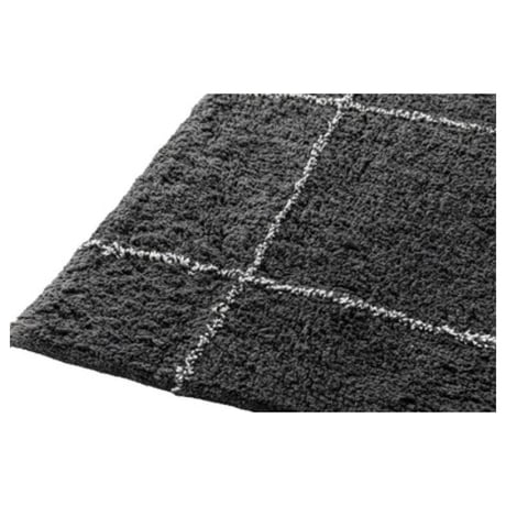 WINDOW PANE RUG MAT / 185×185cm / ラグマット / シンプル / IVORY , GRAY