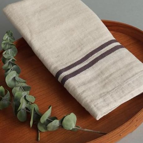 natural linen face towel by AXCIS / ナチュラルリネン フェイスタオル 3枚入り / イエロー, グレー / 日本製 / 3pak