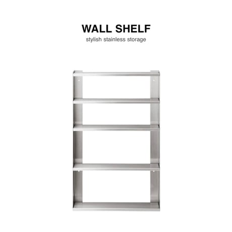 STAINLESS SHELF / スタイリッシュで無機質な自立も可能なウォールシェルフ
