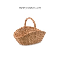 WICKER BASKET SHALLOW / ナチュラルで心地良いインテリア収納 / ナチュラルバスケット / 柳