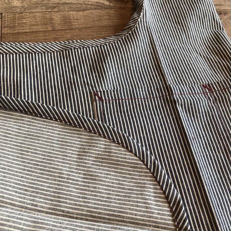 EMエプロン / DENIM  / HICKORY STRIPE / ショート丈エプロン / LENGTH 63cm /kitchen, camp