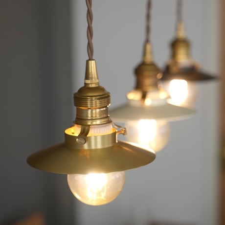 BRASS PENDANT SET  E26 / 真鍮ミニシェード+ 真鍮ペンダント灯具 E26 / シーリングカバー付き / コード長 60 , 100cm