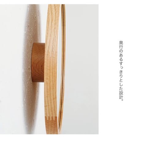 ROUND MIRROR / Pekkonen / NATURAL , ORANGE , YELLOW / 壁から浮き出たようなユニークさと暮らしに溶け込む心地良いバランス感のミラー