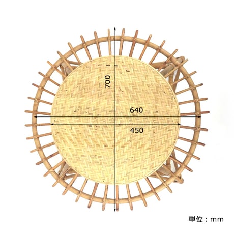 ROUND CENTER TABLE by JUGLAS / 天然素材のラタンセンターテーブル / ラタンテーブル
