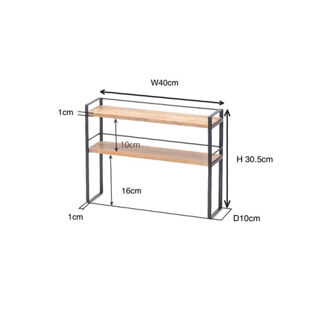 IRON WOOD DESK RACK 'N' KITCHEN / シンプルなアイアンフレームと天然素材の省スペース収納 / デスクラック / キッチンラック