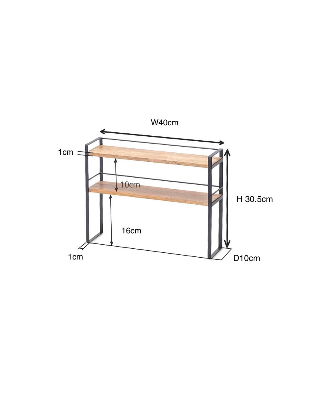 ウッドとアイアンのデスクラック IRON WOOD DESK RACK 'N' KITCHEN / シンプルなアイアンフレーム