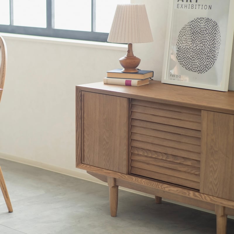 SIDE BOARD 120 / 洗練された雰囲気のタモ材 サイドボード / 北欧