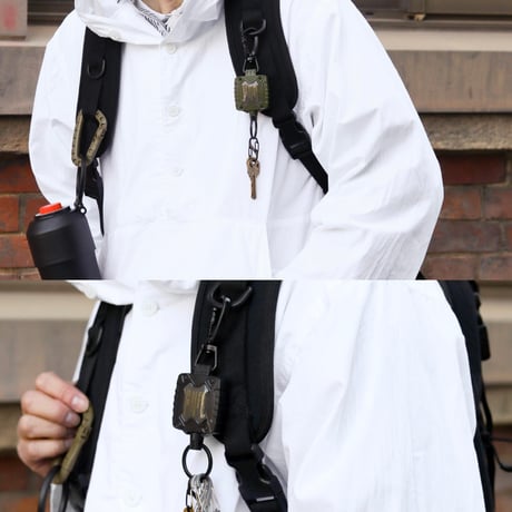 REEL KEY HOLDER / コード伸長65cmのリールキーホルダー カラビナ / スチール / BLACK , OLIVE POSTGENERAL
