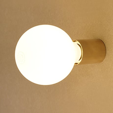 Cylinder light / 限りなくシンプルに仕上げたレセップライト / シャープなアルミニウムと上質な輝きの真鍮 / LED電球専用 / 壁付け照明 / シリンダーライト