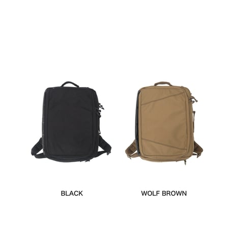 4WAY CARRY-ON BACKPACK / ショルダーバッグ - バッグパック - ハンドバッグ - キャリーオン / WOLF BROWN , BLACK
