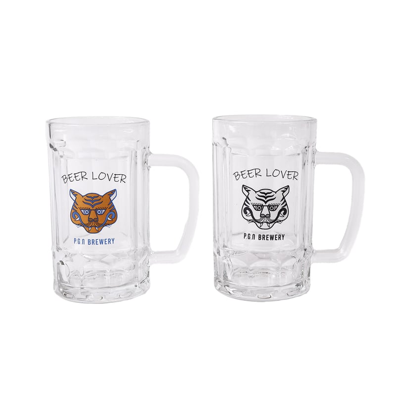 BEER LOVER MUG -PACK2- / ポップなタイガーのイラストが目を惹く