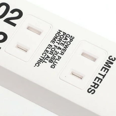 CABLE PLUG 02 + USB PORT 02 / ケーブルプラグ 4個口 / WHITE / BRID/ スマホ充電