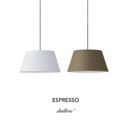 Espresso-shallow pendant / White , Brown / ペンダントライト / リビング ダイニング照明 / 電球選択 / LED電球 / ARTWORKSTUDIO