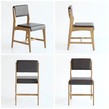 Square Dining Chair / BROWN / ダイニングチェア / SIZE : W450 x D515 x H775 (SH440)mm