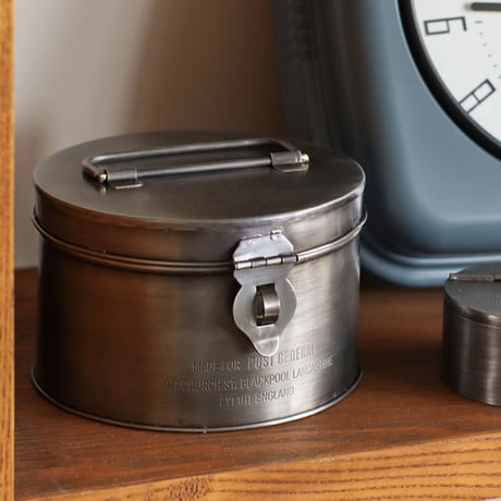 インダストリアル コイルボックス / ラウンドボックス / 小物収納 / 薬箱 / 蚊取り線香ストック モスキートボックス