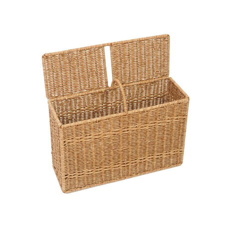 NATURAL HANDLE toilet paper BOX / かご編みのナチュラルなデザインの収納ボックス / ナチュラルスタイリング / トイレ収納