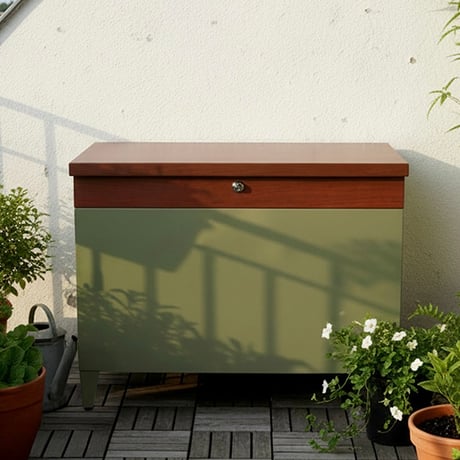 N°04 / BENCH + DELIVERY BOX / 置き配ボックス / ベンチ 一体型宅配ボックス / GREEN , BLUE , GRAY , BLACK