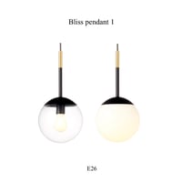 Bliss-pendant 1 / clear , white / E26 60W / 1灯 ガラスグローブ照明 / ARTWORK STUDIO