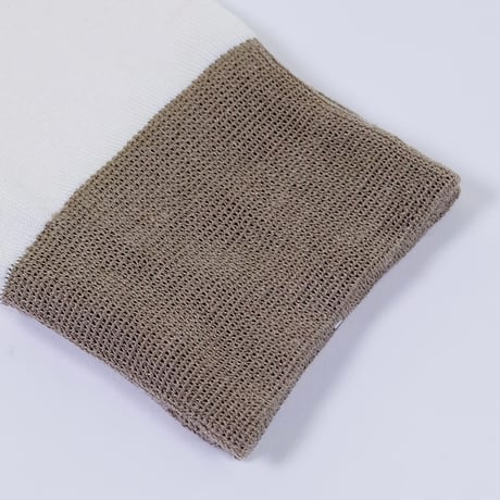 シルクが気持ちいいバイカラーの靴下 / WHITE , BEIGE , BLACK / made in japan