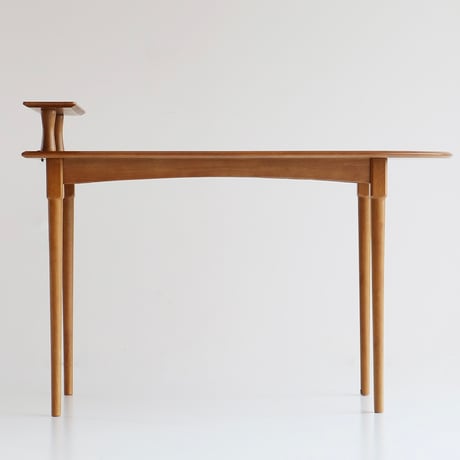 HALF ROUND TABLE + SHELF TABLE 1200 / オーク材の木目が美しいハーフラウンドテーブル / ダイニングテーブル / 2人掛けテーブル